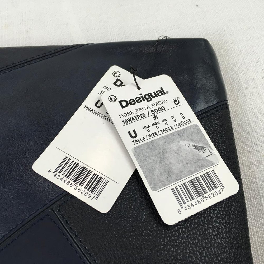 Desigual Woman Pouch Black/ Navy Blue Color Elegant Casual gi4 - Picture 6 of 6